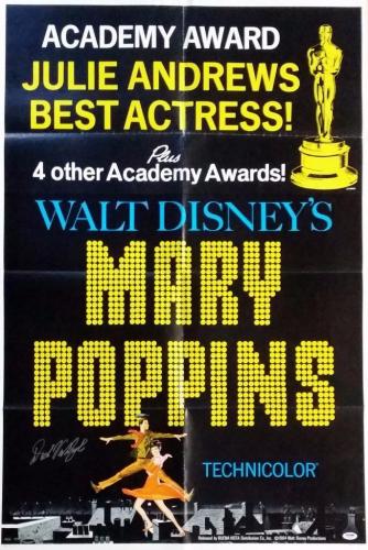 Dick Van Dyke Signed Mary Poppins 27x41 Original Movie Poster PSA Auto Y48756