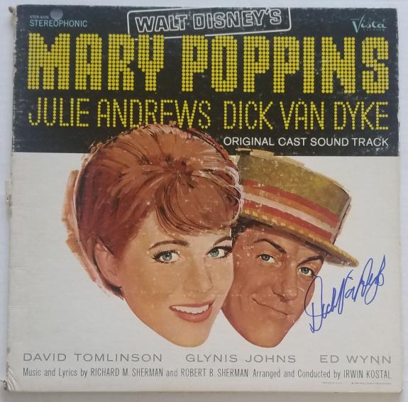 DICK VAN DYKE Signed Mary Poppins Original LP Record BAS Beckett COA 844