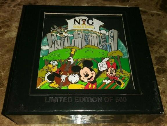 Disney Wod Nyc New York City Jumbo Collectible Pin Rare Le /500 Authentic L@@k B
