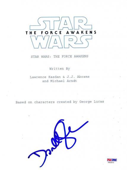 Domhnall Gleeson Signed Star Wars Force Awakens Script Authentic Autograph Coa
