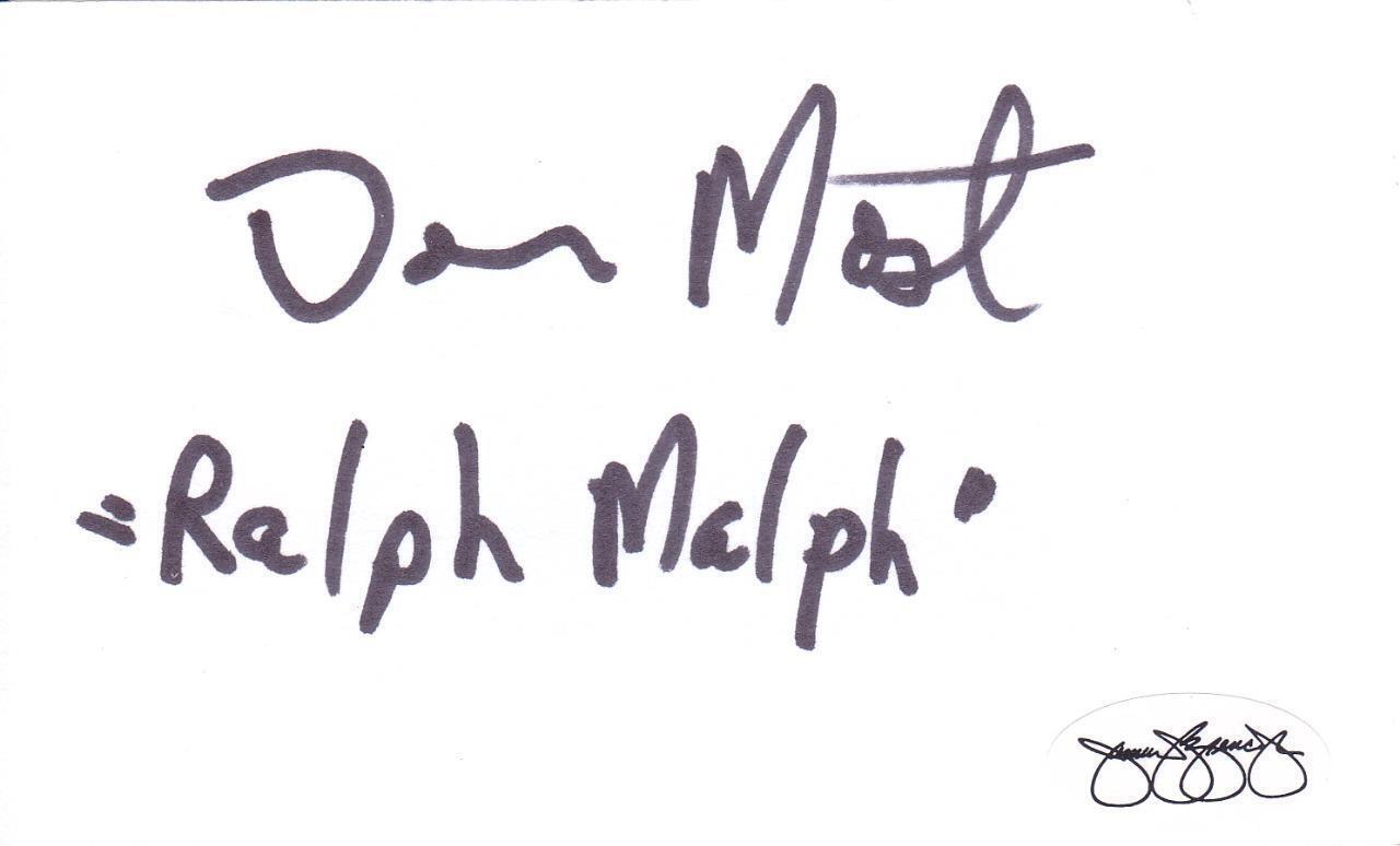 Don Most Signed Ralph Malph 3x5 Index Card Actor Happy Days Jsa Sticker