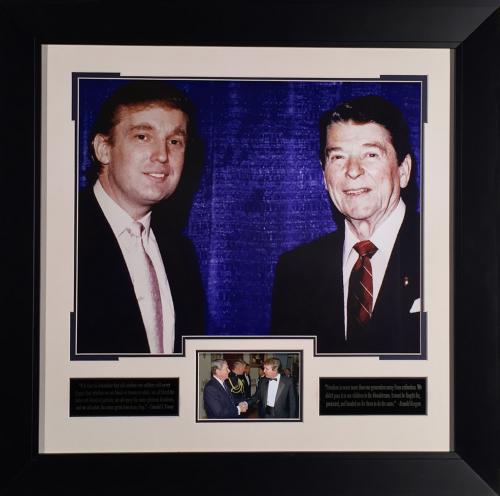 Donald Trump meets Ronald Reagan – Photograph Framed