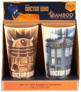 Dr. Who 2 PC 24 oz. Bamboo Tumbler Set