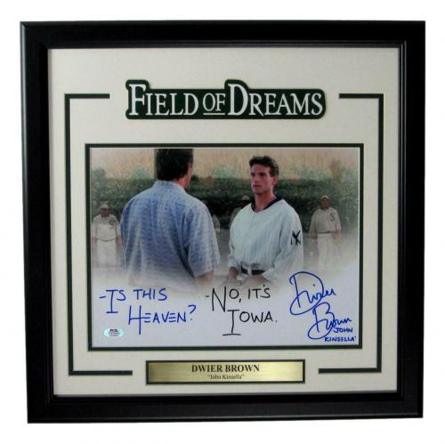 Dwier Brown "Field of Dreams" Signed/Inscribed 11x14 Photo Framed PSA/DNA 164441