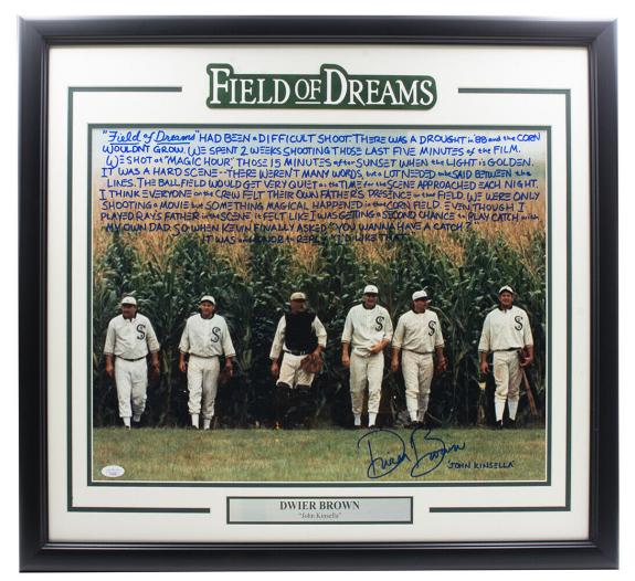 Dwier Brown Signed Framed 16x20 Field Of Dreams Photo Story Inscription PSA