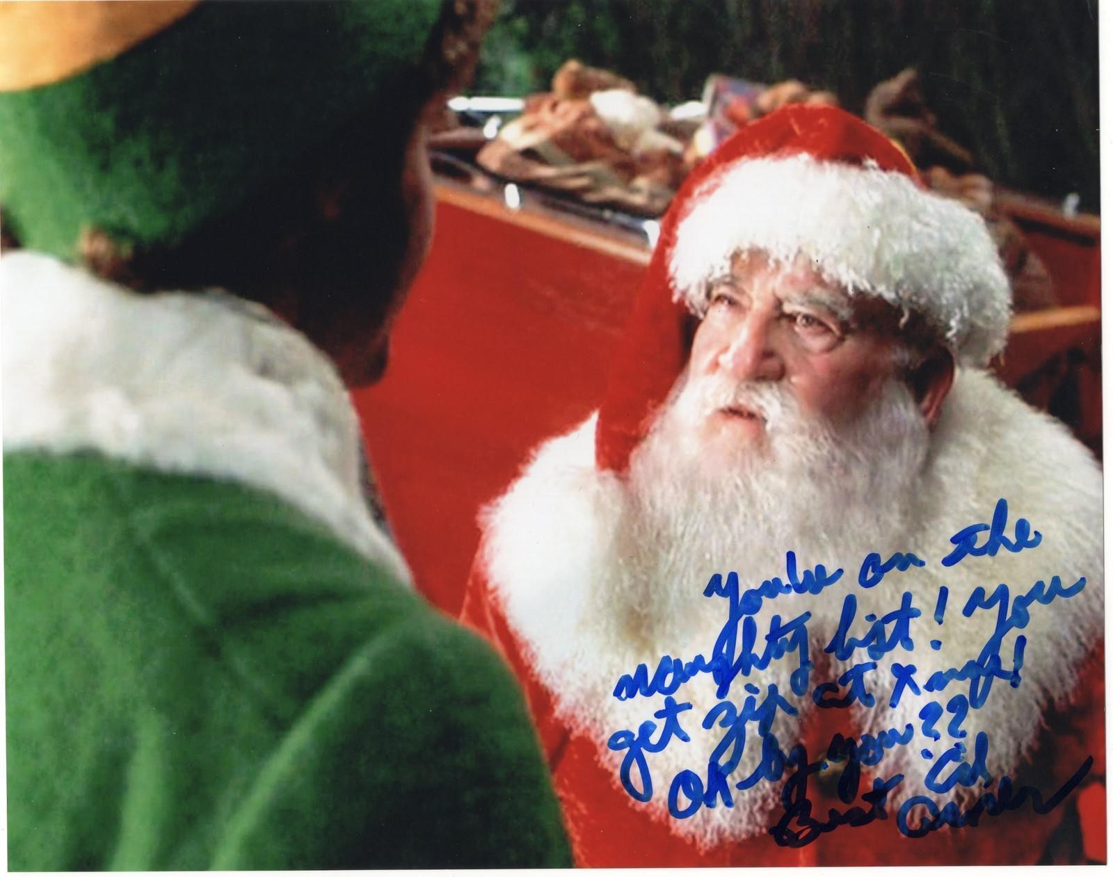Ed Asner signed 8x10 Photo w/COA Elf Movie Santa Clause