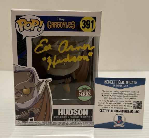 Ed Asner Signed Autographed Hudson Funko Pop 391 Gargoyles Disney Beckett COA 2