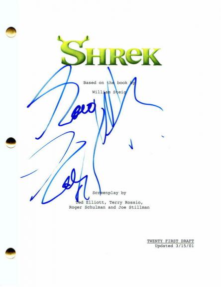 Eddie Murphy Signed Autograph "shrek" Full Movie Script - Snl, Coming 2 America