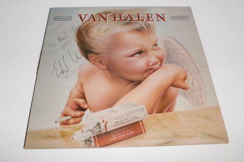 Eddie Van Halen Signed Autograph Album Vinyl Record - 1984 Very Rare, Real Acoa