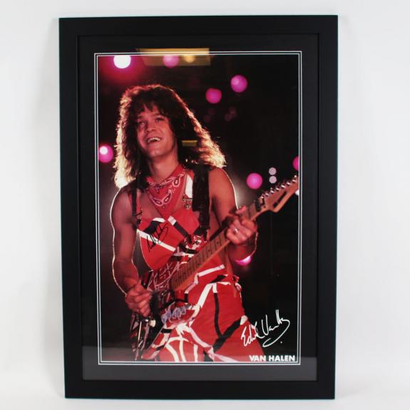 Eddie Van Halen Signed Poster – COS BAS