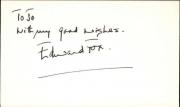 Edward Fox English Actor Day of the Jackal Signed 3" x 5" Index Card