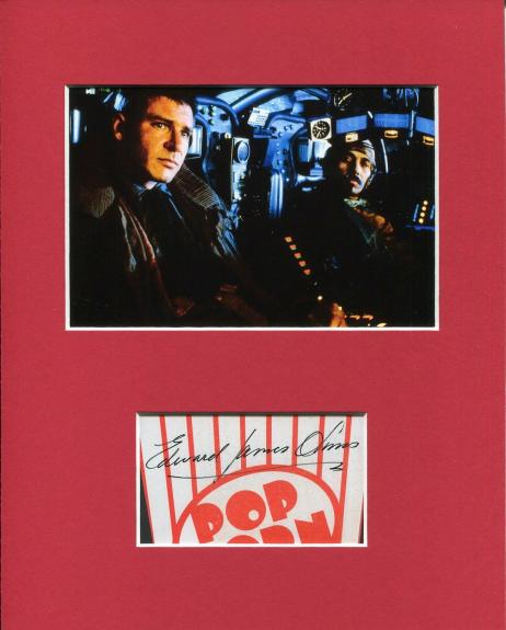 Edward James Olmos Blade Runner Signed Autograph Photo Display W/ Harrison Ford
