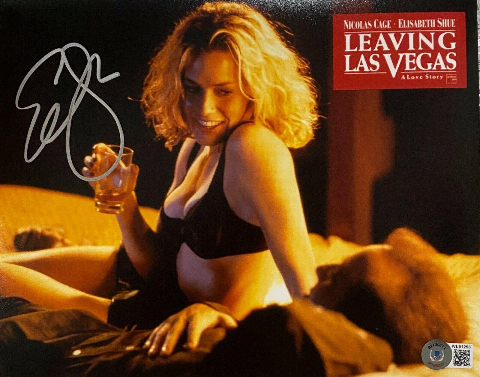 Elisabeth Shue Signed 8x10 Photo Leaving Las Vegas Bed BAS Beckett Witnessed