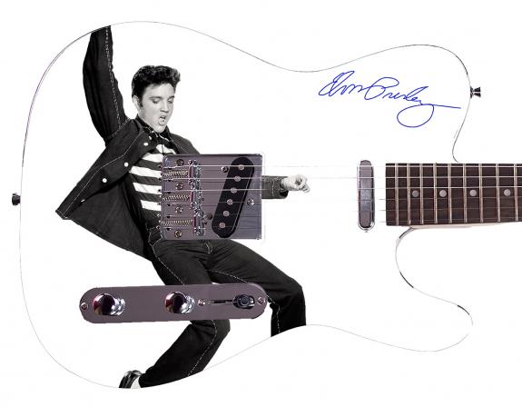 Elvis Presley Autographed Facsimile Signed Custom Graphics Guitar