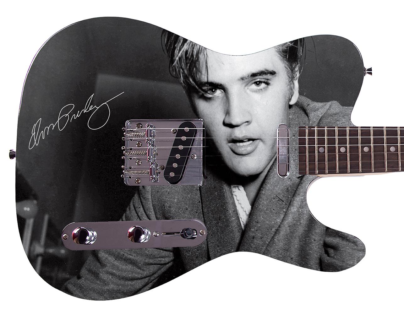 Elvis Presley Facsimile Signature Custom Graphics Guitar