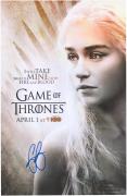 Emilia Clarke Game of Thrones Autographed 11" x 17" Poster