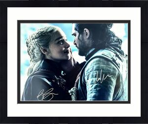 EMILIA CLARKE & KIT HARINGTON Signed Game Of Thrones 16x20 Photo BAS #M14334