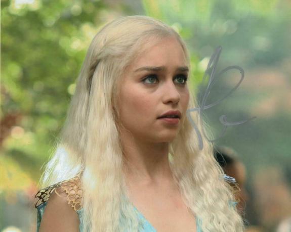 Emilia Clarke Signed Autograph 8x10 Photo - Daenerys Targaryen Game Of Thrones