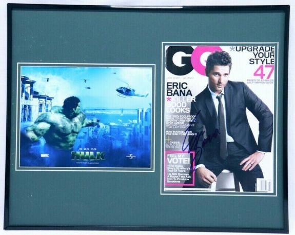 Eric Bana HULK Signed Framed 16x20 GQ Magazine & Photo Display