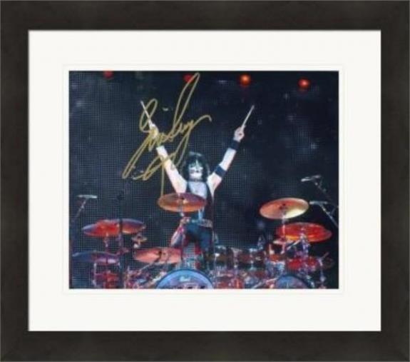 Eric Singer autographed 8x10 photo (Kiss) #SC1 Matted & Framed