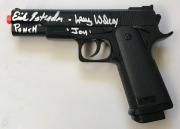 Erik Estrada & Larry Wilcox CHIPS Ponch & Jon Dual Signed Toy Gun PSA/DNA COA #1
