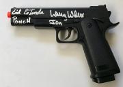 Erik Estrada & Larry Wilcox CHIPS Ponch & Jon Dual Signed Toy Gun PSA/DNA COA #3