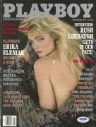 Erika Eleniak Signed Auto'd December 1993 Playboy Magazine Psa/dna Coa Baywatch