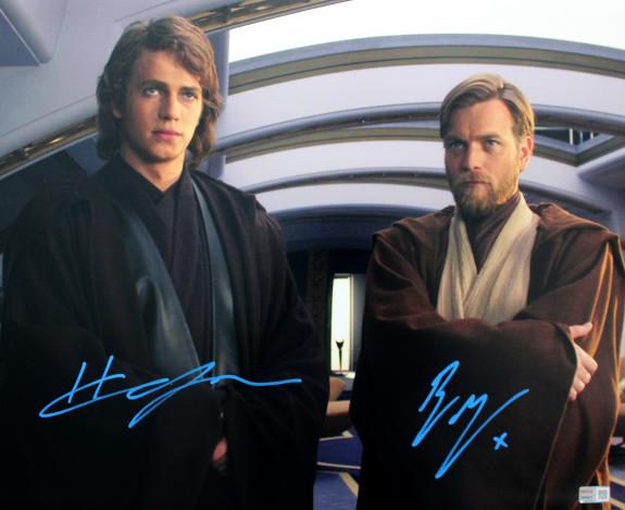 Ewan McGregor & Hayden Christensen Autographed Star Wars 16x20 Photo