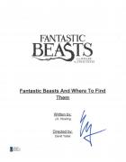 Ezra Miller Signed 'Fantastic Beasts' Movie Script Cover Beckett BAS E54177