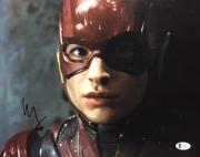 Ezra Miller Signed Marvel Justice League 11x14 Photo The Flash Beckett C80487