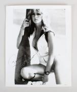 Farrah Fawcett Super Sexy Revealing Signed 8 x 10 B&W Photo – COA JSA