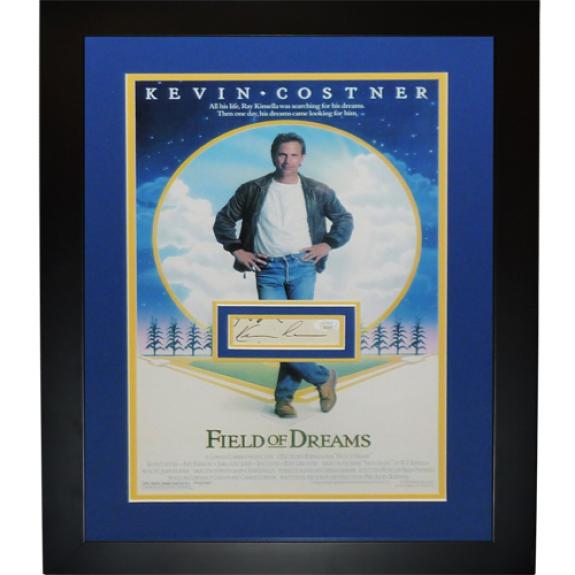 Field of Dreams 11×17 Movie Poster Deluxe Framed with Kevin Costner Autograph – JSA