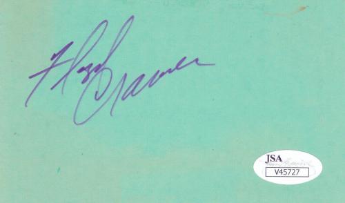 FLOYD CRAMER d. 1997 Signed 3x5 Index Card Pianist/For Elvis Presley JSA V45727