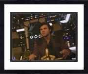 Framed Alden Ehrenreich Star Wars Solo Autographed 11" x 14" in Millennium Falcon Photograph - Alden Hologram