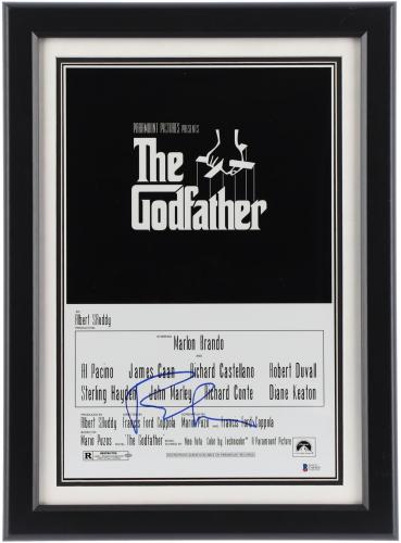 Francis Ford Coppola Framed Autographed The Godfather Movie Poster