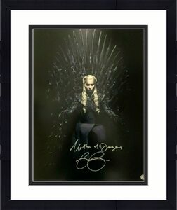 Game of Thrones Emilia Clarke Signed 16x20 Photo Mother of Dragons GOT Beckett
