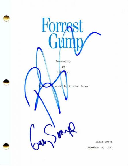 Gary Sinise & Robin Wright Cast Signed Autograph Forrest Gump Full Movie Script