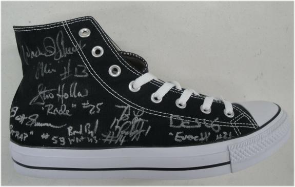 Gene Hackman + Cast Hand Signed Autographed Hoosiers Hickory Converse Shoe + COA