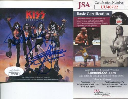 Gene Simmons Paul Stanley Kiss Destroyer Signed Autograph Photo CD Art Cover JSA