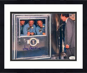 Gene/Eugene Kranz signed Apollo 11 Flight Director 8x10 Photo- JSA #SS17691 (w/ President Richard Nixon)
