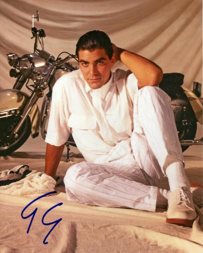 George Clooney Autographed Signed 8x10 Young Photo UACC RD AFTAL COA