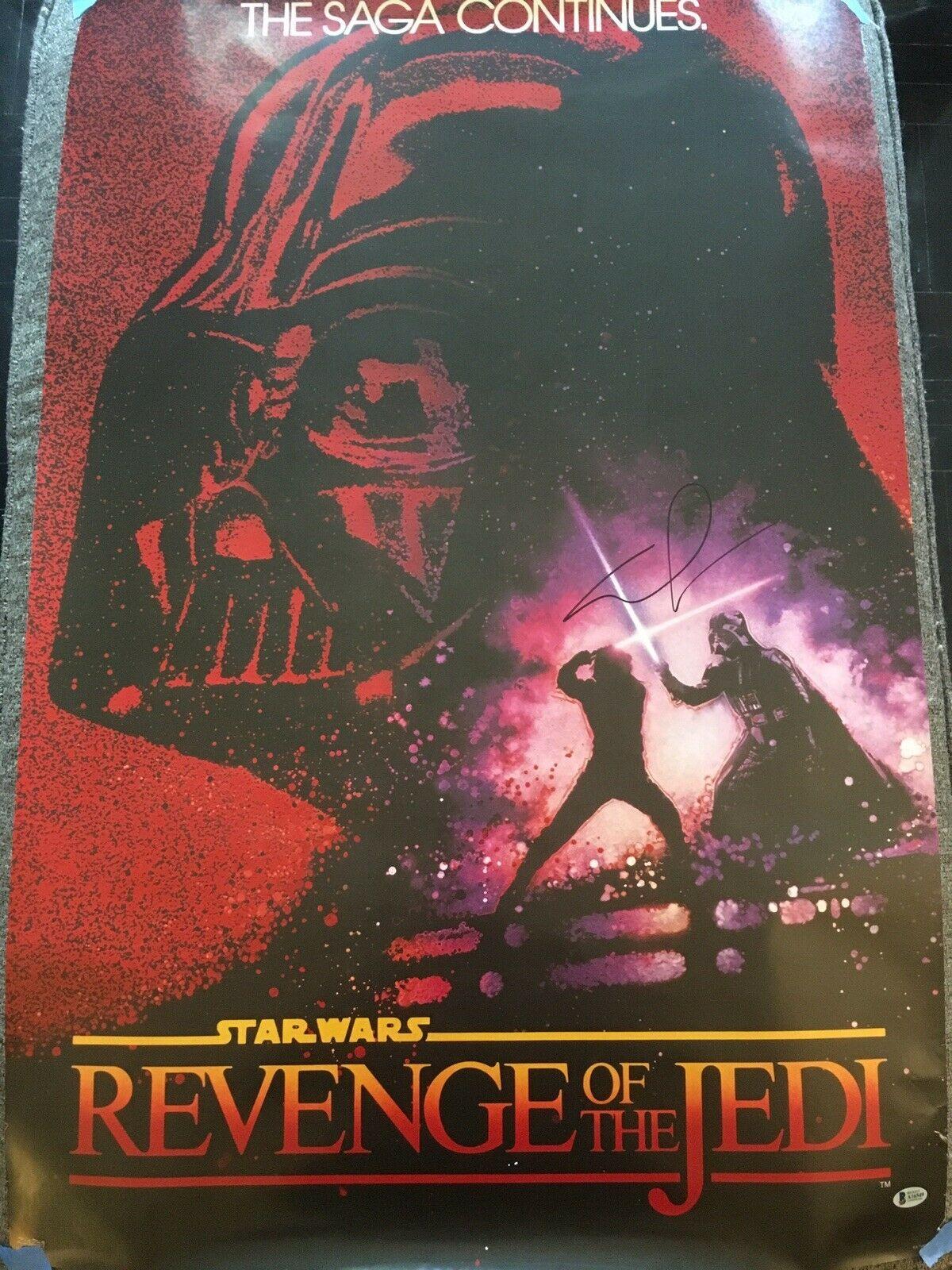 George Lucas Signed Autograph "star Wars Revenge Jedi" Full Size Poster