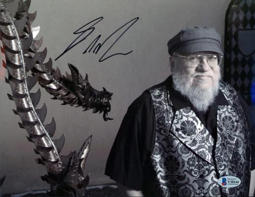 George R.R. Martin Game of Thrones Signed 8.25x11 Photo BAS #Y30144