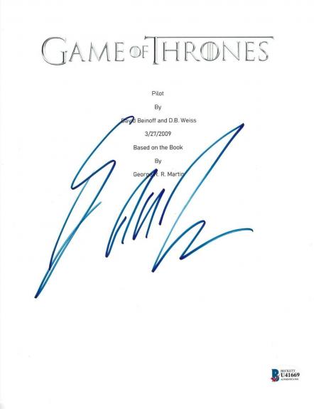 George R.r. Martin Signed Game Of Thrones Full Pilot Ep Script Autograph Beckett