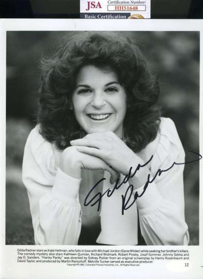 Gilda Radner JSA Coa Signed 8x10 Photo Autograph
