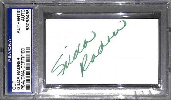 Gilda Radner Signed Cut Index Card PSA/DNA COA Saturday Night Live SNL Autograph