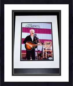 Graham Nash Signed - Autographed Crosby, Stills & Nash 8x10 inch Photo BLACK FRAME + PSA/DNA COA