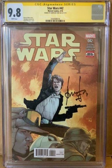 Han Solo CGC 9.8 Signed Harrison Ford Star Wars #42 Marvel Comic Sig Series