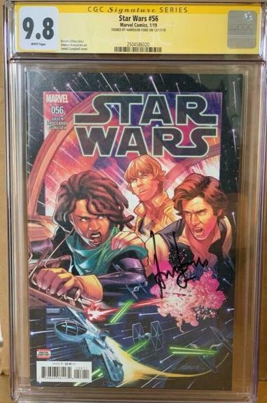 Han Solo CGC 9.8 Signed Harrison Ford Star Wars #56 Marvel Comic Signature