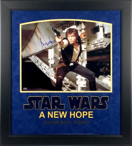Harrison Ford Autographed Star Wars 16x20 Photo Framed